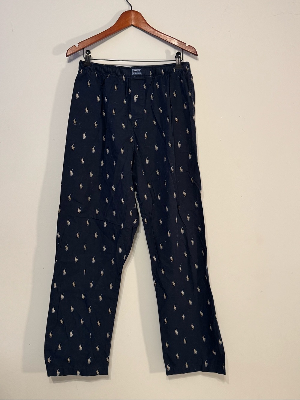 Polo by Ralph Lauren Navy All-Over Pony Print Lounge Pants